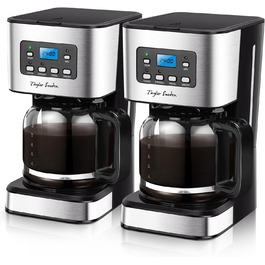 Кавомашина Taylor Swoden Darcy 950W з таймером, 1.5L, 12 чашок, автоматичне відключення, чорна