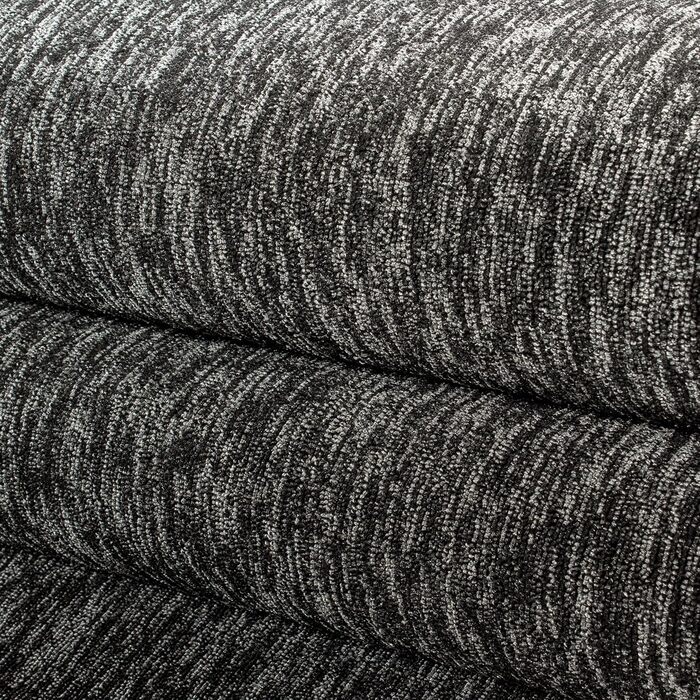 Килимок для вітальні HomebyHome 120x170 см, антрацит, однотонний, з ефектом меланжу, для спальні, короткий ворс, м'який, легкий у догляді, можна прати, для кухні, їдальні