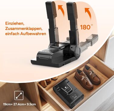 DR.PREPARE Shoe Dryer Electric with 3 Modes and Timer for Leather Shoes, Soccer Shoes, Ski Boots, Socks, and Hats, 360° Effective Drying