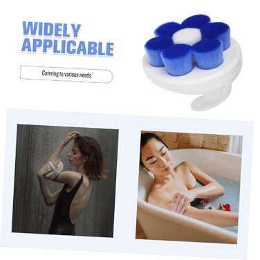 Bath Brush Body Shower Brush Luffa Back Scrubber Body Brush for Shower Washing Detachable Shower Accessories Back Brush Body Washer for the Body Bath Washer ABS Blue (1)