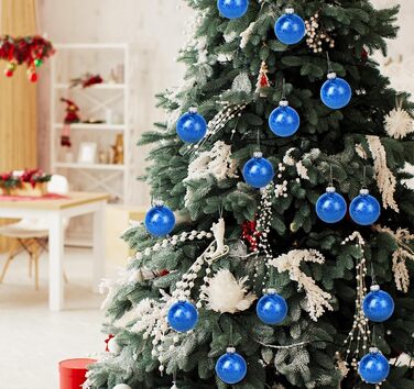 Скляні кулі Hengsong на Різдво: 24 шт., чорні та золоті, 6 см. Декоративні прикраси для ялинки