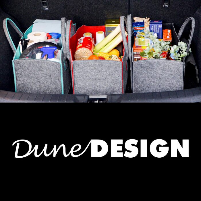 2-Piece Set: Heavy-Duty Shopping Bag Felt XXL - 50x25x25 Felt Bag Large - Kaminta Bag for Wood, Carrying Bag Firewood Basket - Car Shopping Basket Foldable Shopping Bag Felt Firewood Basket Modern
