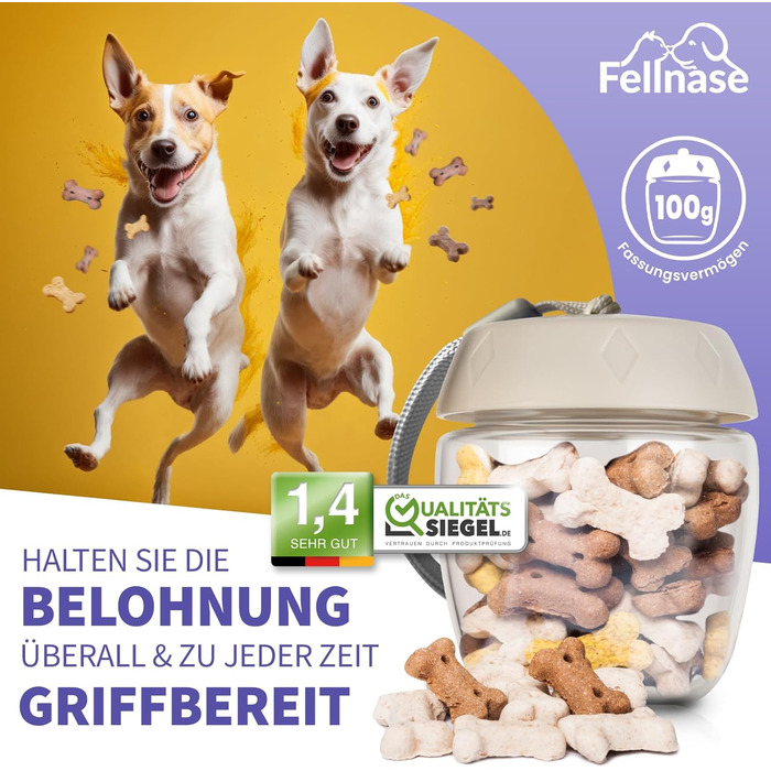 Водяна пляшка для собак Fellnase з підставкою та дозатором корму - 550 мл, для собак та котів, з клапаном зворотного потоку води, не протікає (Сірий велюр)