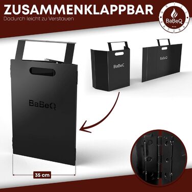 BaBeQ стильний металевий кожух для газових балонів до 11 кг (чорний) 97x55x10 см – захисний чохол-кришка для балона, аксесуар для гриля, сумісний з Weber Genesis II