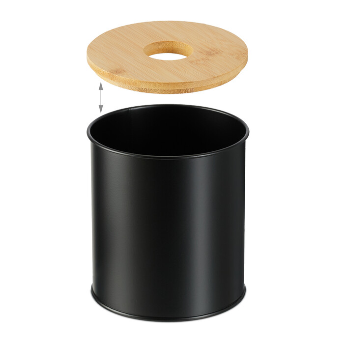 Relaxdays Cosmetic Container 2 l with Bamboo Lid