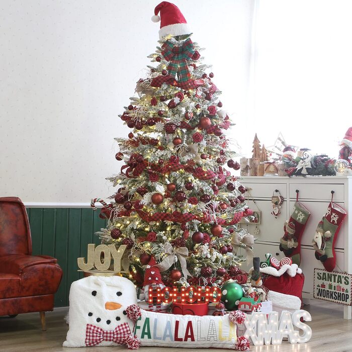 41 штука прикрас для ялинки Sea Team: міцні пластикові кулі з ниткою, 60 мм (блакитний, золотий, червоний), 30 мм