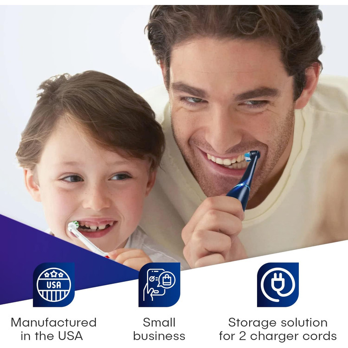 Electric Toothbrush Holder, Wall Mount, Oral-B, 2 Chargers, GFCI/Decora Single Standard Vertical