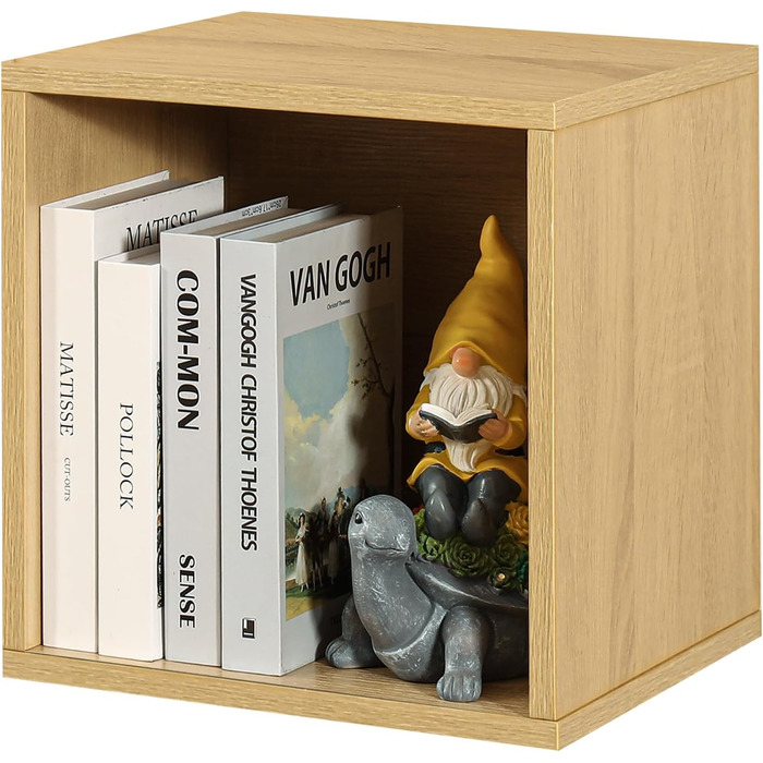 Magic DIY Cube Storage Organizer, Stackable Cubes for Home, Books, Clothes, Toys, Modular Storage System, Closet Organizer, Bookshelf, Closet (French (Yellow Oak, General Cube))