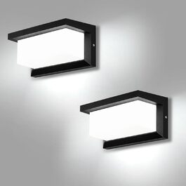 LED вуличне освітлення Lightsjoy - вулична лампа настінна 18W, IP66, алюміній, нейтрально-білий світ (2 шт)