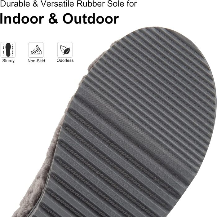 Жіночі халапи LongBay з піною Memory Foam та плюшем, антиковзкі, 38/39 EU, сірі