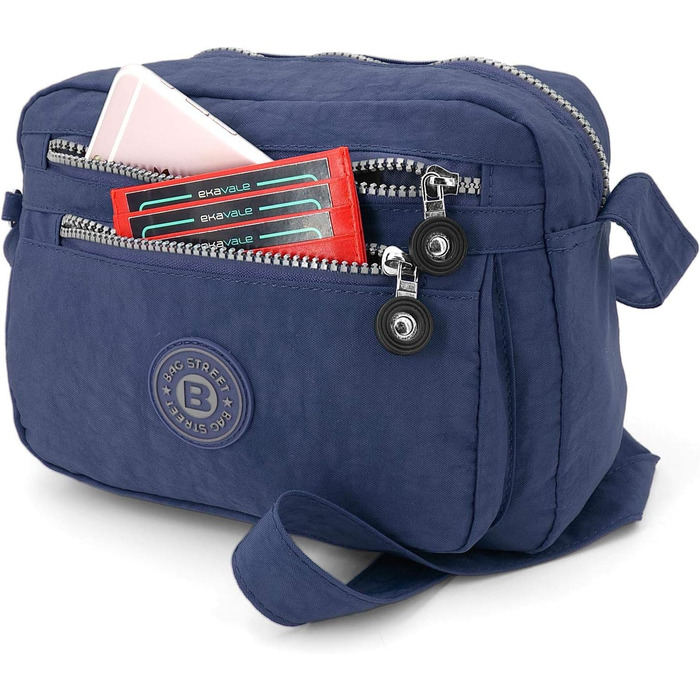 Сумка жіноча через плече ekavale з водонепроникного нейлону - маленька сумка-месенджер для дівчаток (синя)
