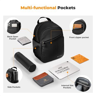 Чорний фоторюкзак K&F Concept для DSLR/SLR камер: компактний, водонепроникний, 5 літрів