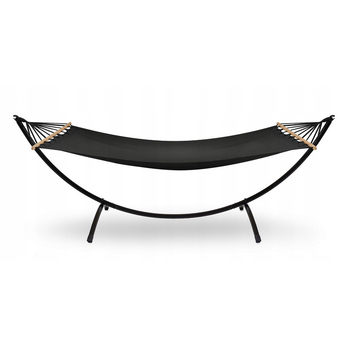 Гамак із стійкою Di Volio, чорний, навантаження до 120 кг, 280 x 100 см