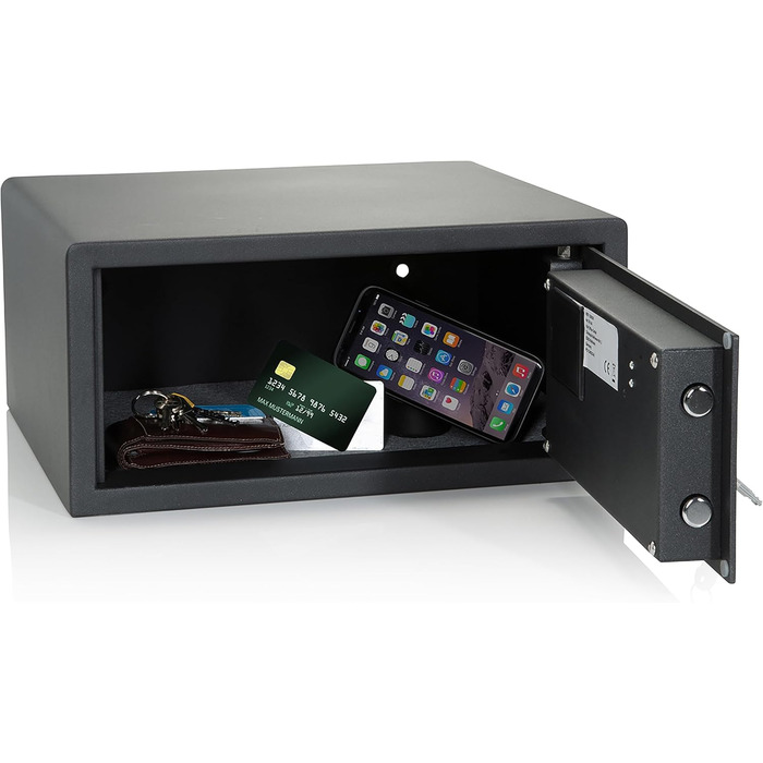 Сейф офісний Tresor COMPACT III, сталевий, чорний, 20x31x20 см, електронний замок, об'єм 25.5 л