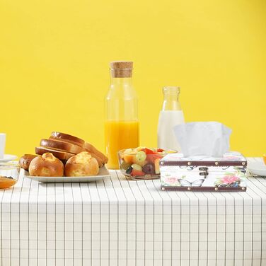 Коробка для серветок вінтажна, органайзер для тканинних серветок, тримач для серветок - для вітальні, ванної кімнати, спальні, офісу (Стиль 1)