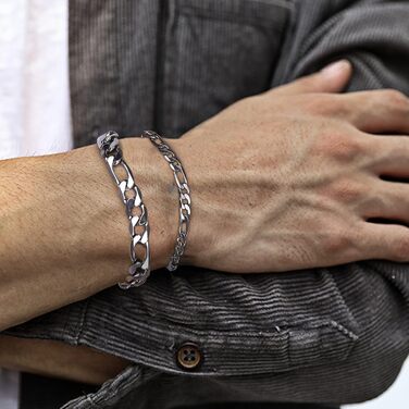 Браслет чоловічий Cassieca з нержавіючої сталі, ланцюжок 