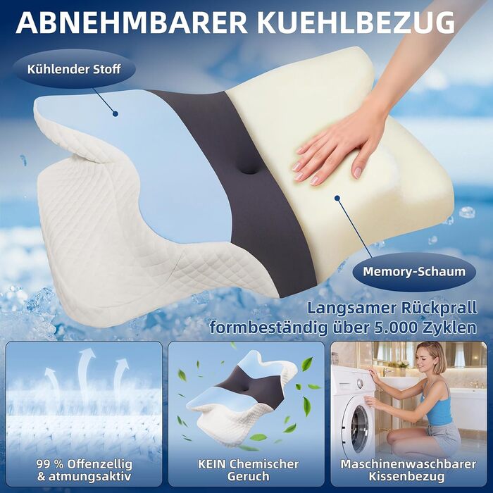 Ортопедична подушка для шиї з Memory Foam 