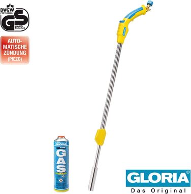 Газовий пальник GLORIA Thermoflamm BIO Comfort PLUS для знищення бур’янів, комплект з газовим балоном, безпечне та просте використання для саду та доріжок