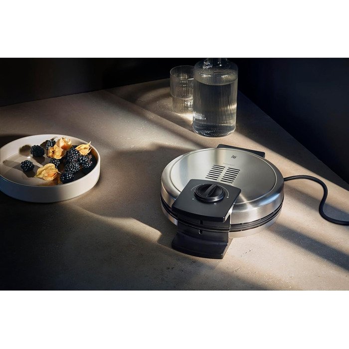 WMF Lono Edition Heart-Shaped Waffle Maker - Adjustable Browning, Stainless Steel, 900W