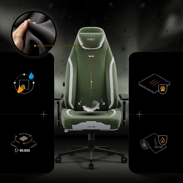 Ігрове крісло Diablo Chairs X.EYE PRIME, тканина