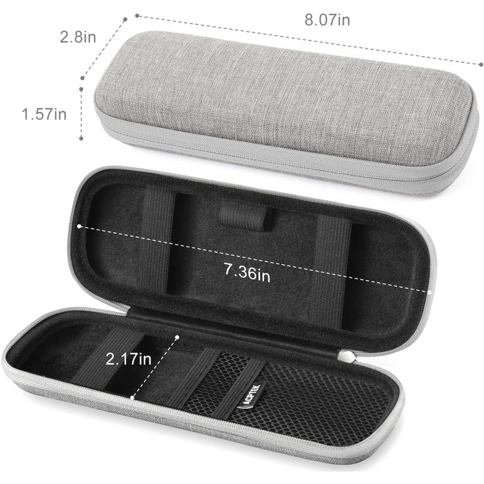 Чохол для Apple Pencil та інших стилусів, преміум шкіра, сірий, з відділенням для кабелю USB