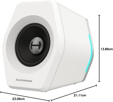 Edifier G2000 - ігрова Bluetooth колонка з RGB-підсвічуванням та 3 режимами звуку. Підтримка Bluetooth, USB та 3.5mm аудіороз'єм. Білий колір