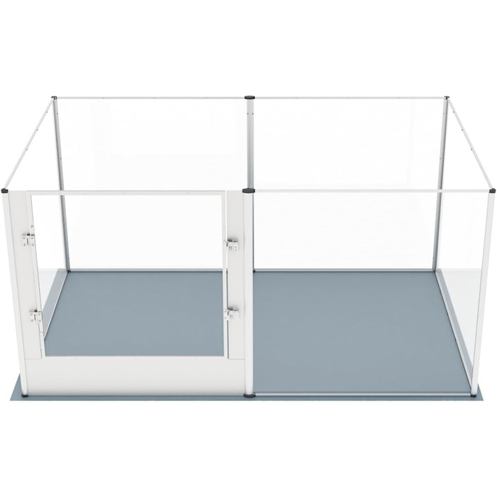 Кія для собак BingoPaw: вольєр для цуценят та собак, 8-секційний, 60 см, XXL, з дверцятами та водовідштовхувальним дном (163 x 102 x 80 см)