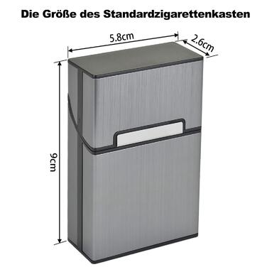 Алюмінієві випарювачі для сигарет eLander [2 шт./набір, сірий] Магнітна кришка, елегантний дизайн, алюмінієвий касета для сигарет