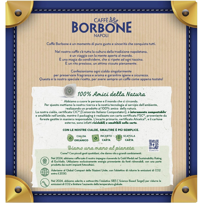 Кава в пружних подушках (pads) Caffé Borbone 4 x 50 шт, 44 мм: асорті (чорна, синя, червона, золота)