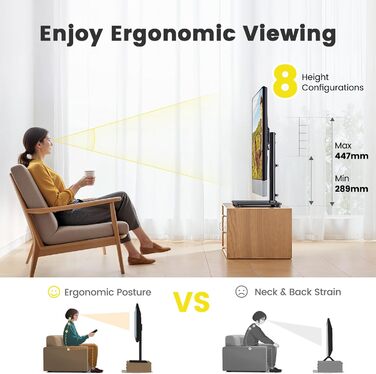 Підставка для телевізора поворотна, універсальна, для LED, LCD, Flat & Curved телевізорів 32-60 дюймів, до 40 кг, VESA 400x400 мм