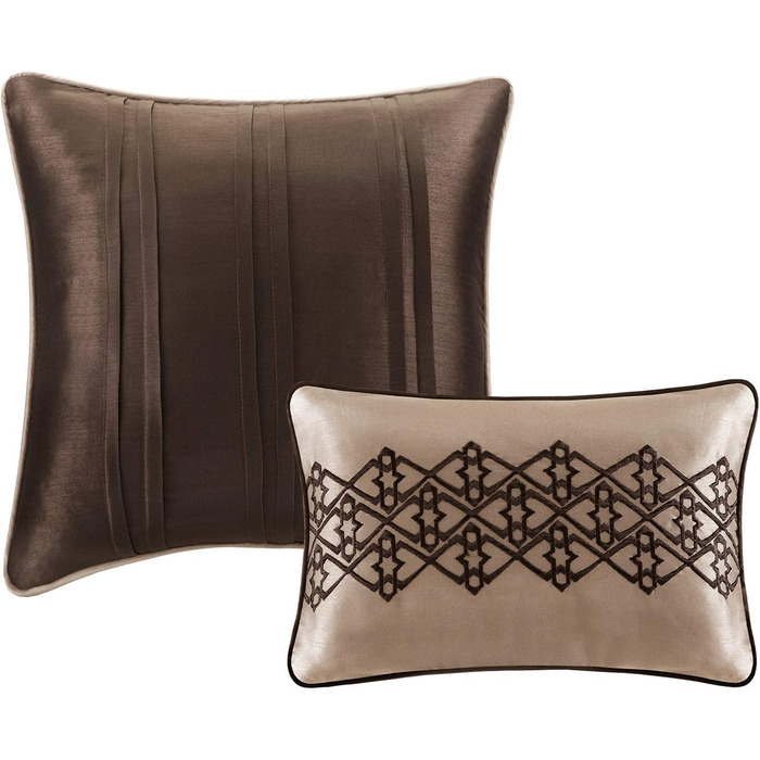 Комплект постільної білизни Madison Park Princeton: ковдра, покривало, наволочки, декоративна подушка, блакитний, Full/Queen (90'x90'), 5 предметів