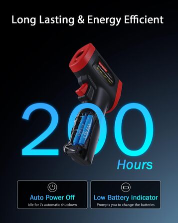 Інфрачервоний термометр Wintact WT327A: вимірювання температури безконтактно до 400°C для кухні, піци, холодильника, промисловості (не для людей)