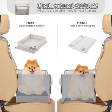 Автомобільний лежак для собак Petsfit - безпечний та зручний, сірий