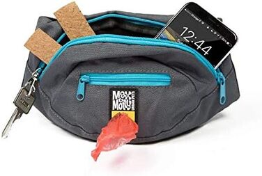 Сумка для тренування собак Max & Molly з відділеннями для ласощів, іграшок та аксесуарів, з дозатором для пакетів для екскрементів, регульованого розміру, блакитна