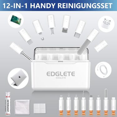 Набір для чищення iPhone та смартфонів: лінійний роз'єм, насадки для динаміків, інструменти для ремонту iPad Pro, Lightning кабель (білий)