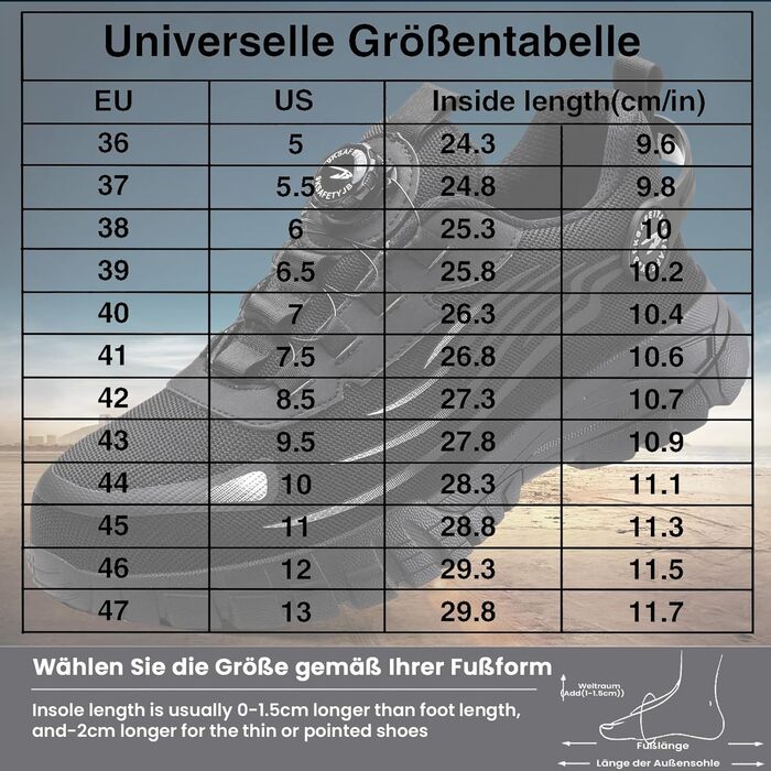 Робочі черевики Werkstein S3 Explorer 3.0: чоловічі та жіночі, з металевим підноском, дихаючі, легкі, спортивного стилю, чорні
