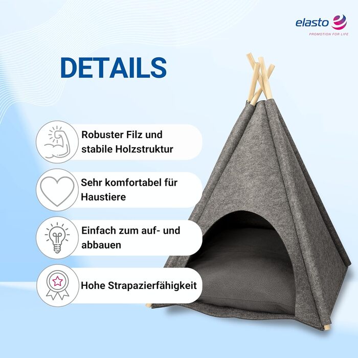Кішка та собака: затишний намет-кімнатку з фетру (сірий/темно-сірий/світло-сірий) з подушкою, ідеальний подарунок для тварин