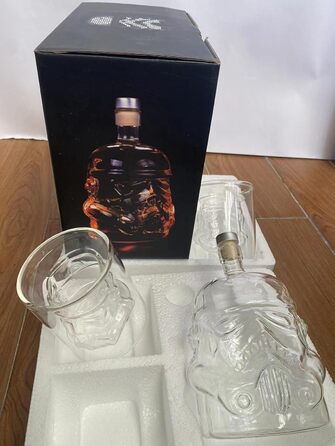 Whiskey Decanter and Whiskey Glasses Set, 750ML Whiskey Decanter Gifts for Men, Whiskey Set for Bourbon, Single Malt, Jameson, Irish, Wine, Scotch, Brandy (Bottle Set)