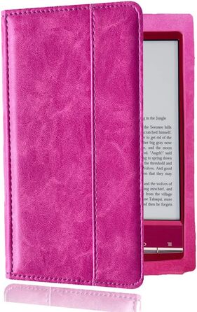 Чохол для Sony PRS-T2/PRS-T1 (6 дюймів), рожевий, з PU-шкіри