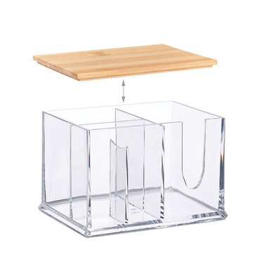 Relaxdays Cotton Swab Storage