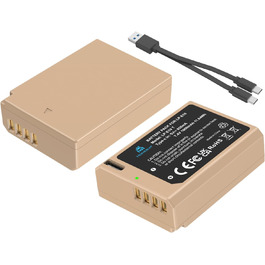 Акумулятор Homesuit LP-E10 1600mAh та LED-зарядний пристрій для Canon EOS 1100D, 1200D, 1300D, 2000D, Rebel T3, T5, T6, T7, Kiss X50, Kiss X70 (2 шт. акумулятори та 1 зарядний пристрій)