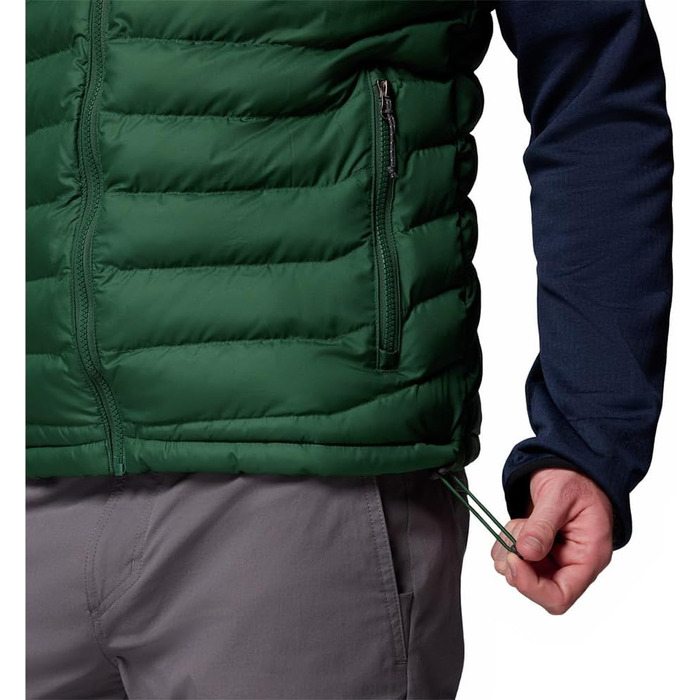 Чоловічий утеплений жилет Columbia Powder Lite II Vest, стібаний, колір Rain Forest