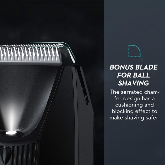 Електричний чоловічий тілобривець Kibiy з LED-підсвічуванням та дисплеєм, IPX7 водонепроникний, з двома лезами