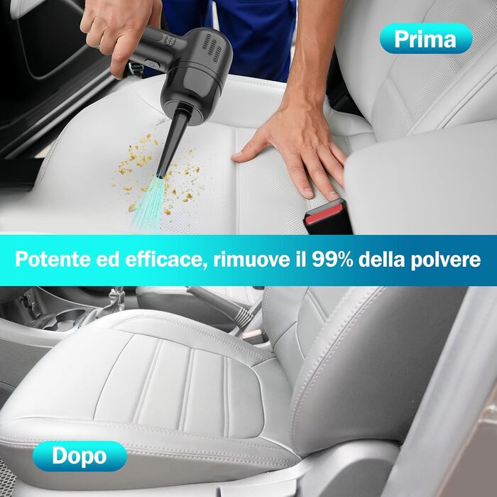 Бездротовий пилосос для клавіатури ULTRONICS X3 Gang-165000 PRM з компресованою повітрям, акумулятор 10400mAh, Type-C, для ноутбуків, електроніки та дому