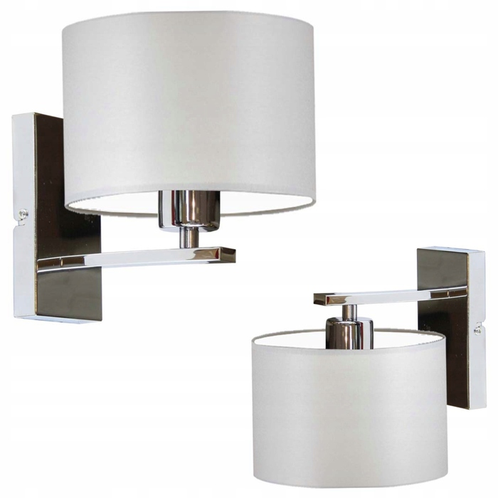 Настінний світильник-бра з абажуром, LED E27, сірий