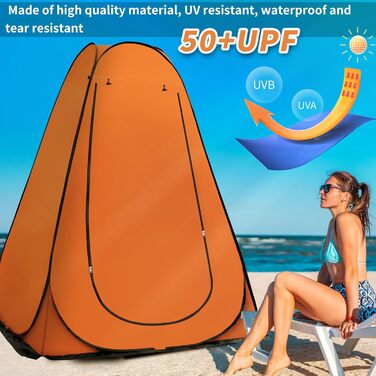 OUUTMEE Pop-Up Shower Tent - Portable Changing Room for Beach, Outdoor UV Protection - Camping Shower Tent for Hiking, Beach, Picnics, Fishing (59