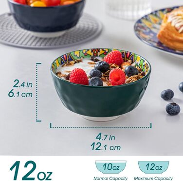 Набір керамічних мисок Vancasso SIMI (6 шт.) - миски для супу, салату, пасти, 360 мл