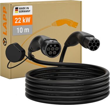 Кабель для зарядки електромобіля LAPP MOBILITY Typ 2, 22 kW, 7м, 32A, 3-фазний, IP55, для PHEV, BEV та EV