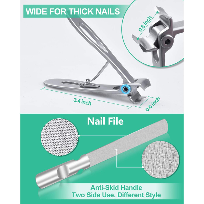 Набір для манікюру та педикюру Softale: професійний набір для догляду за нігтями, видалення врослих та твердих мозолів, 6 предметів