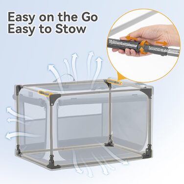 Транспортна переноска для собак Petsfit, XL, сіра - складана, для подорожей та авто, підходить для малих собак та котів